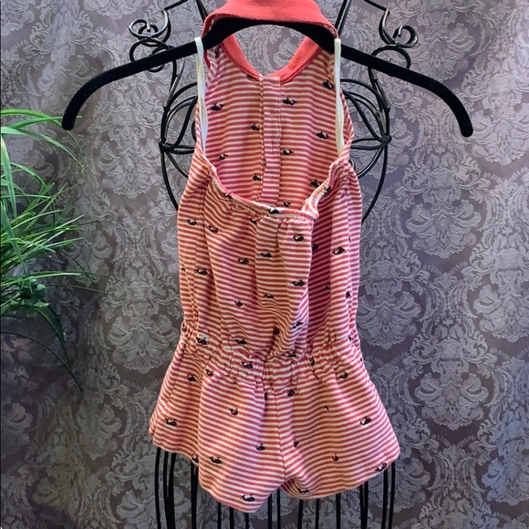 Polo Ralph Lauren Shorts Romper Striped Halter Whale Embroidered - Picture 4 of 9